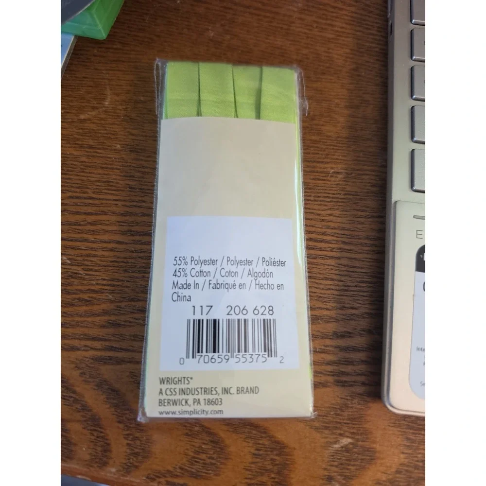 Wrights - Bias Tape Extra Wide Double Fold - 3 Yd - .5